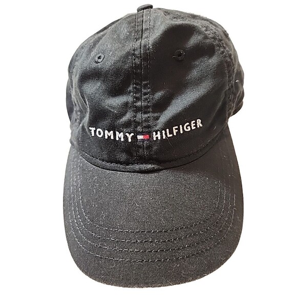 Tommy Hilfiger Baseball‎ Hat Cap Embroidered Logo Strapback Nameplate Designer - Picture 1 of 7